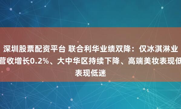 深圳股票配资平台 联合利华业绩双降：仅冰淇淋业务营收增长0.2%、大中华区持续下降、高端美妆表现低迷